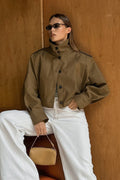 Abigail Pleated Collar Jacket