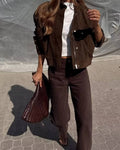 Eve Suede Bomber Jacket