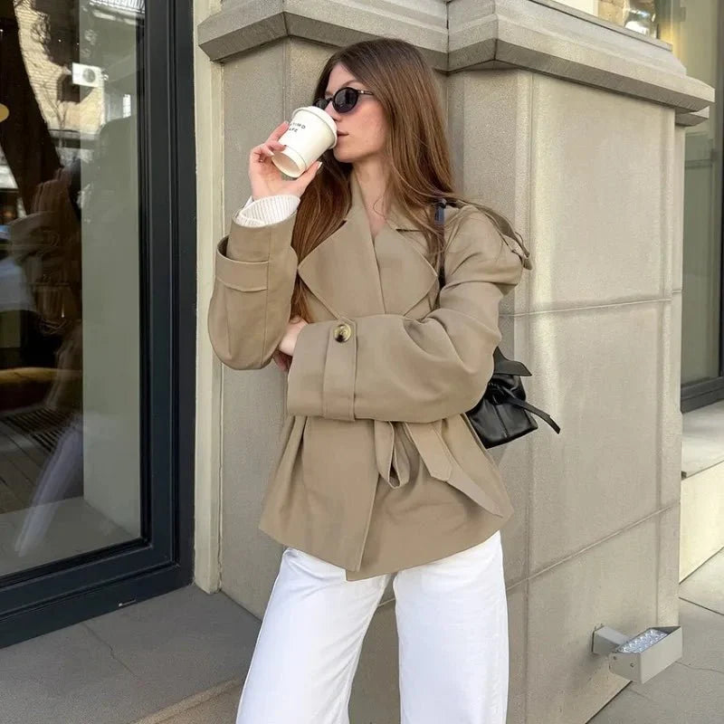 Gianne Crop Trench Coat